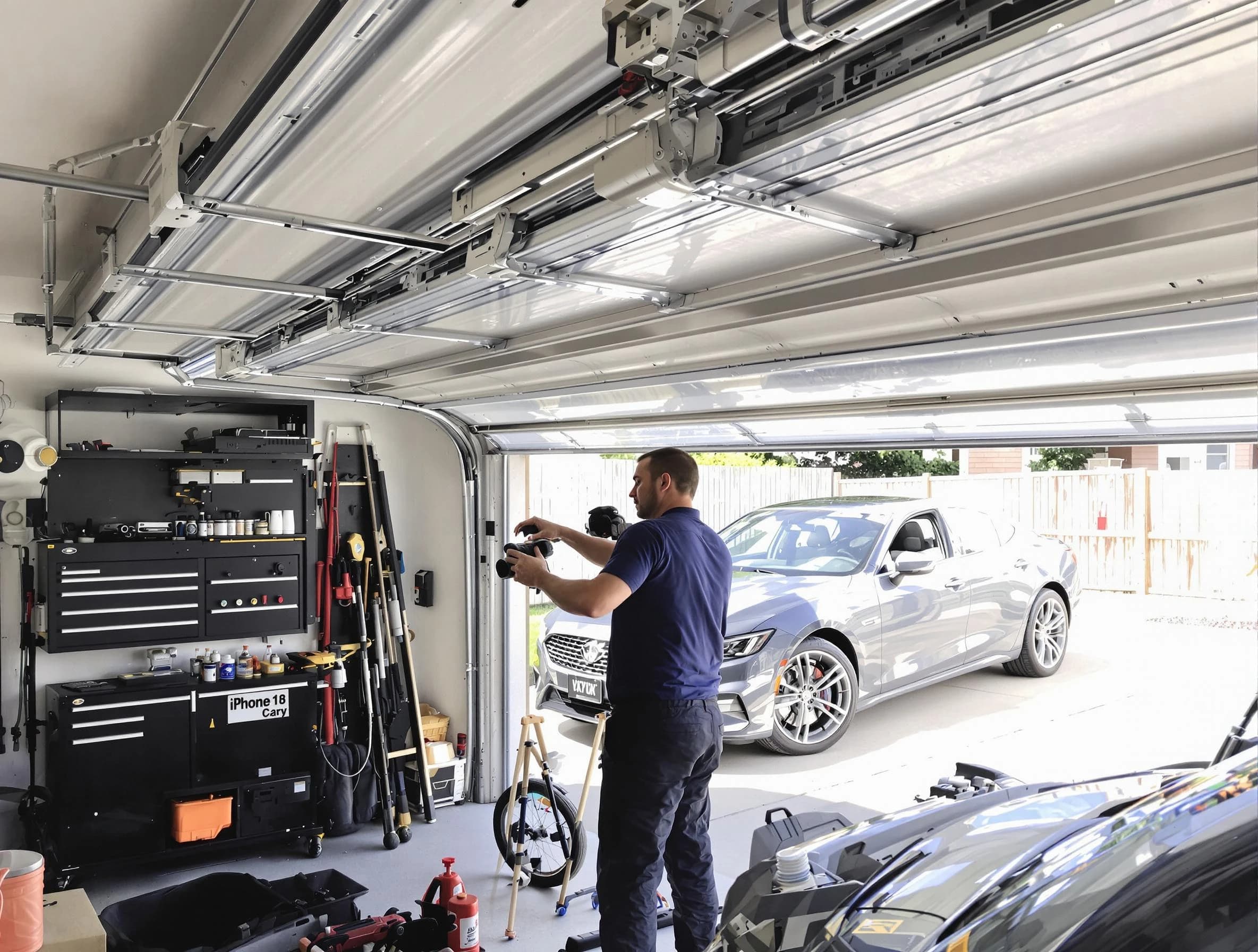 Lower Burrell Garage Door Repair technician fixing noisy garage door in Lower Burrell
