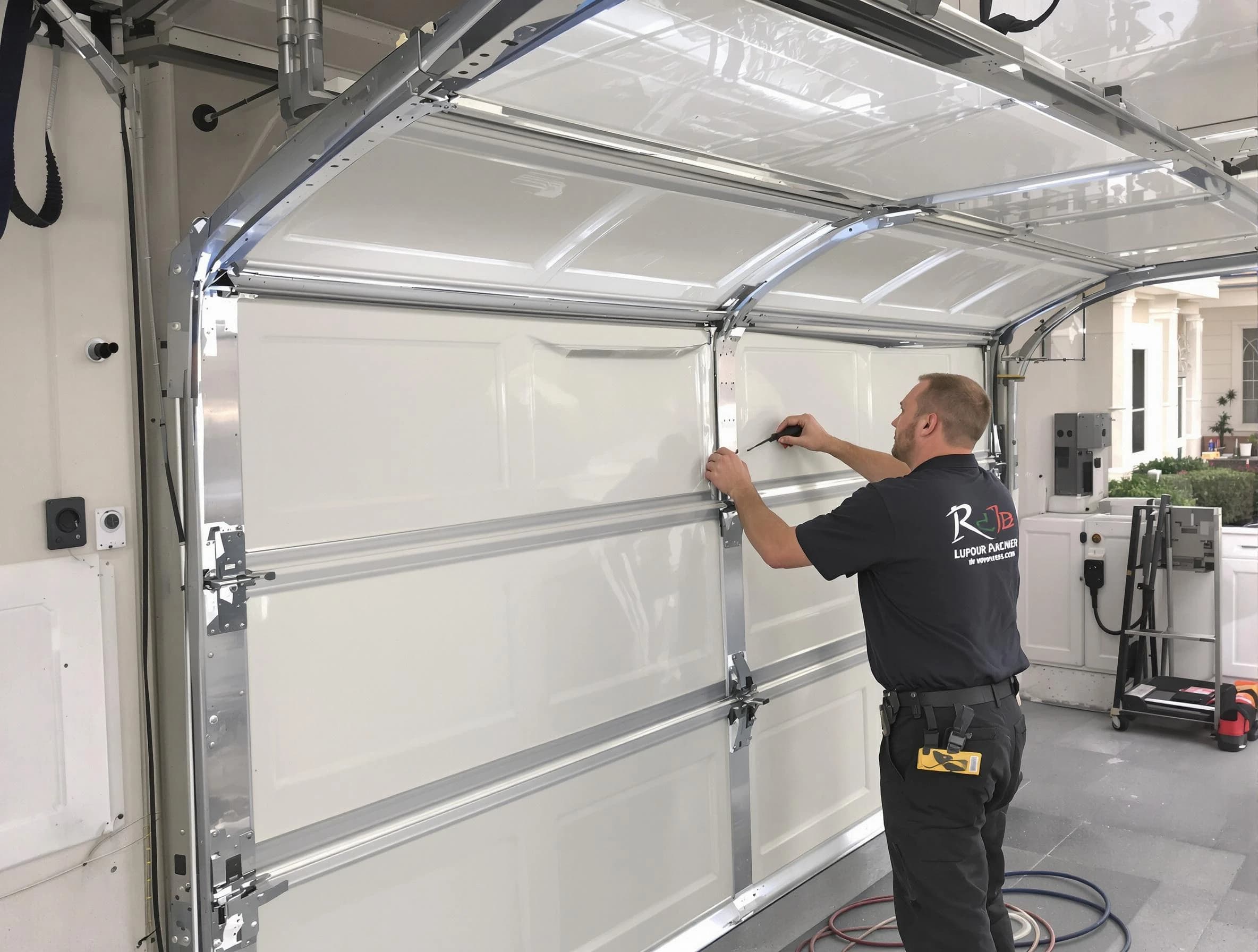 Lower Burrell Garage Door Repair professional performing panel repair in Lower Burrell