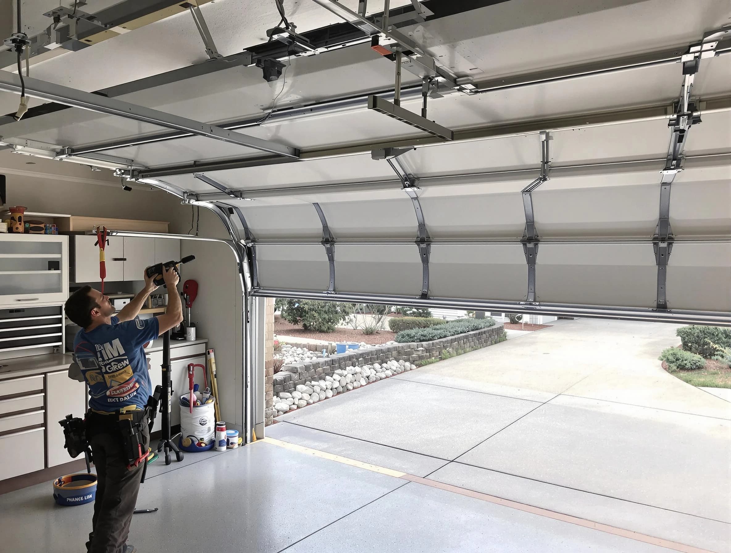 Garage door track repair service by Lower Burrell Garage Door Repair in Lower Burrell