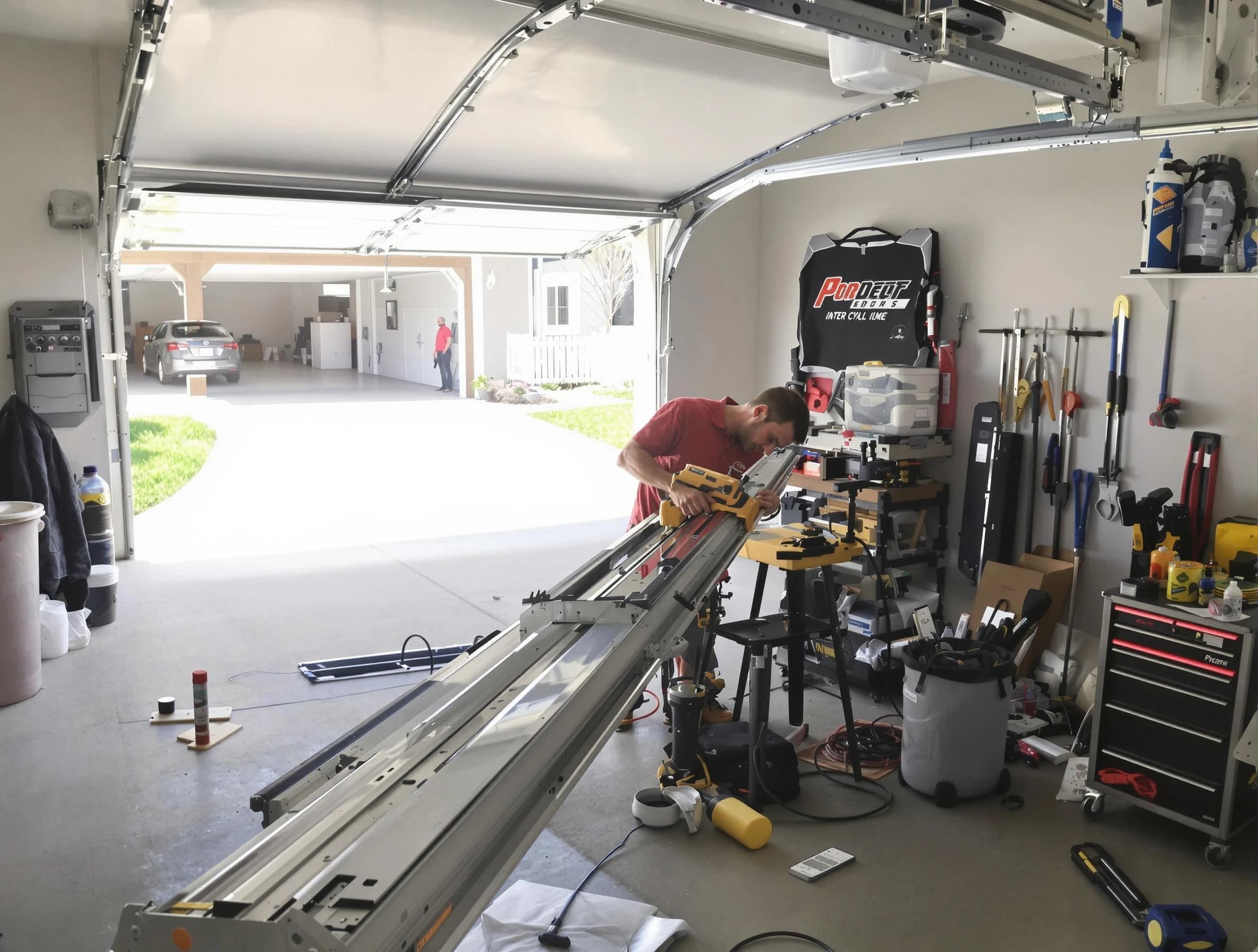 Lower Burrell Garage Door Repair expert performing track repair in Lower Burrell