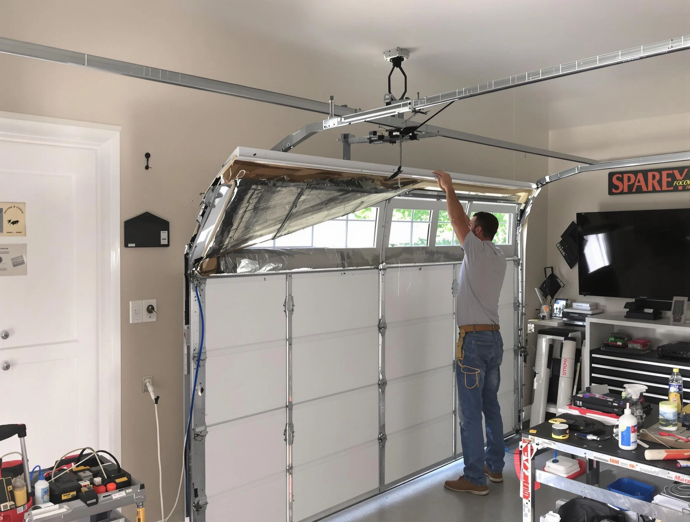 Garage door section replacement by Lower Burrell Garage Door Repair in Lower Burrell
