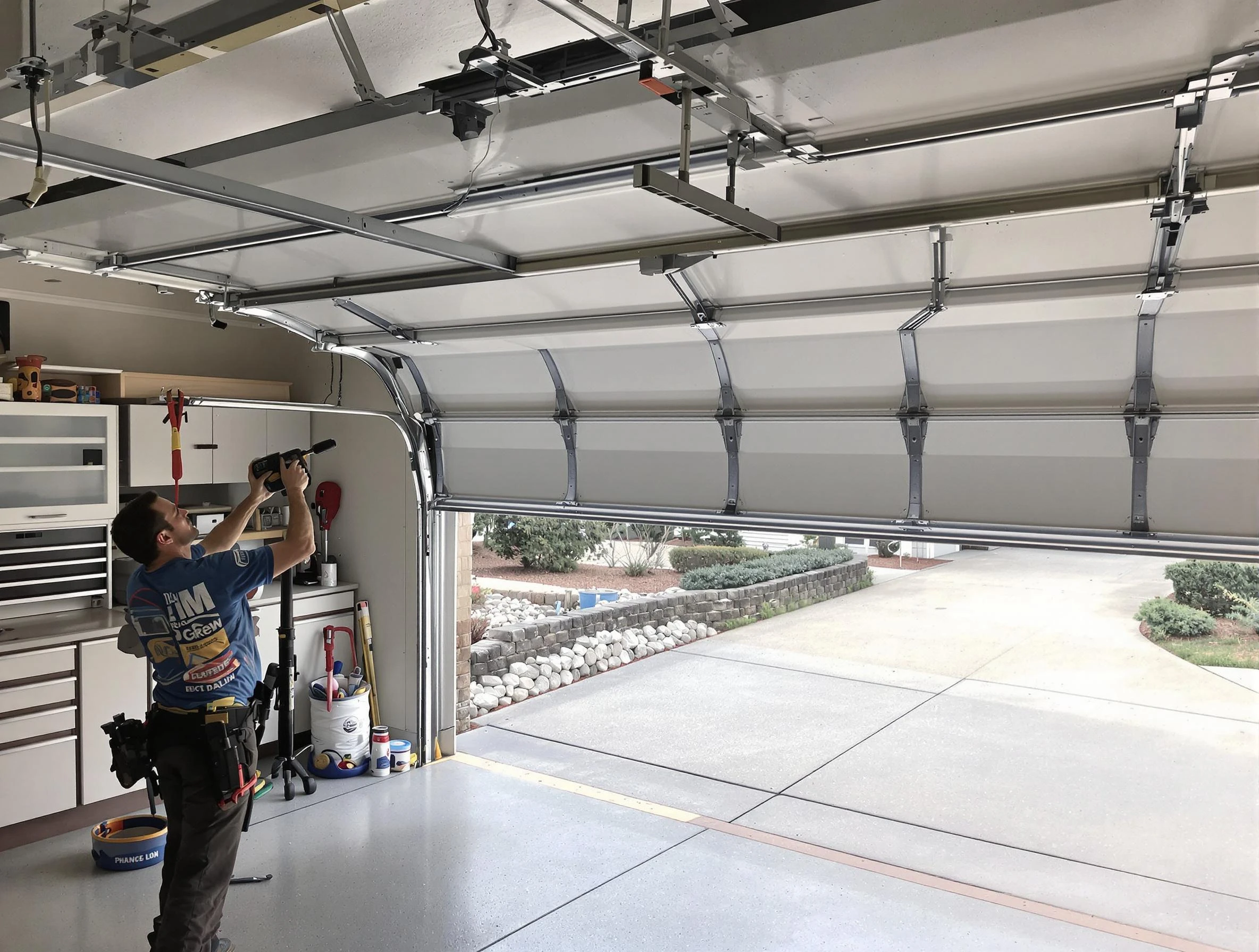 Garage door track repair service by Lower Burrell Garage Door Repair in Lower Burrell